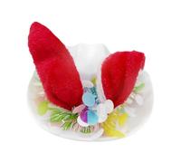 Genérico Bunny Hat - Rabbit Ear Headwear, Festive Seasonal Accessories, Animal Ears Design, Cute Plush Holiday Costume, Spring Carnival Party, Soft Pink White Cap For Egg Hunt Events