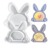 Generico Bunny Molds - Silicona, Rabbit Figurine Mould, Temperature Resistance | Damage-Free,Easter Bunny Silicone Mold,for Spring Holiday Home Decoration Crafts Arts Gypsum Cement Concrete
