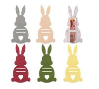 Genérico Bunny Money Clips, 6-Piece Set, Easter Bunny Card Holders, Novelty Gift Accessory, Fun Holder for Cards, Cash, or Notes, Perfect for Halloween, New Year, Weddings, Parties, and Home Decor