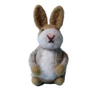 Generico Bunny Ornament Felt | 10cm Handmade Crochet Animals - Easter Felted Figure Decor Wearing Colorful Jacket Coats, Deliacte Craftsmanship Handmade Animal Crafts for Easter Holiday