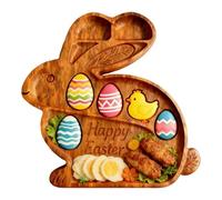 Genérico Bunny Plates | 11.02x10.63x0.79 Inches Rabbit Shaped Cheese Platter - Charcuterie Tray | For Christmas Birthday Dinner Housewarming Kitchen Home Apartment Food Snack