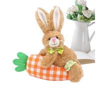 Generico Bunny Plush - 8,66 x 7,48 in,Cute Soft Easter Cartoon Doll With Carrot, Adorable Gift Solution | Stress Relief Companio,Rabbit Plush Toy For Children Boys Girls Youth Teens Family Friends