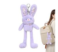 Genérico Bunny Plush Animal - Soft Stuffed Rabbit Doll Keychain | Cute Keyring Toy Ornament For Backpack Handbag Tote Valentine Birthday Holiday Commuting Travel Gatherings School Decoration