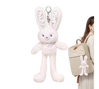 Genérico Bunny Plush Keychain - Soft Bag Charm | Cute Bunny Plush Stuffed Animal Keyring Ornament For Backpack, Handbag Or Tote, Soft Rabbit Charm For School, Travel, Valentine, Birthday & Holiday