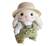 Genérico Bunny Plush - Stuffed Rabbit Doll, Floral Animal Toy | Soft Cotton Miniature Long Eared Hare Figurine Patterned Small Accessory with Random Three Flower Styles For Kids New Year