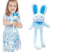 Genérico Bunny Plush Toy, Interactive Stuffed Animal, Switchable Rabbit Pendant, Handmade Soft Keychain for Decorating Bags and Holding Keys Travel Gifting Moments, 11.81x3.94x1.97 Inches