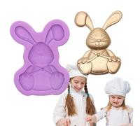 Generico Bunny Silicone Mold - 7,3 x 5,8 cm Silicone Candy Molds | Cartoon Bunny Chocolate Mold | Food Grade Mold, Festive Fondant Mold for Cakes, Chocolates, Candies, Cookies, Jellies (Pink)