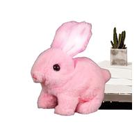 Genérico Bunny Toys - Figuras interactivas de peluche | Juguete de conejo rebotando, Animales de peluche realistas, para, Animal robótico saltando, saltando nariz, orejas moviéndose