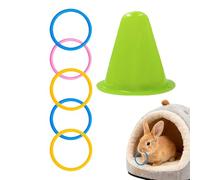 Genérico Bunny Toys - Stacking Interactive Puzzle Toys, Bunny Rings For Small Animals, For Kitten, Ferret, Squirrel, Chinchilla, Hamster, Gerbil, Small Animal Indoor Outdoor Cage, Enrichment Activity