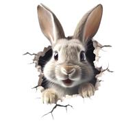 Genérico Bunny Wall Decal,Wall Art Animal Decor Nursery Walls Sticker - Cartoon Rabbit Sticker, Exquisite Playroom Decoration for Bedroom, Living Room