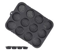 Generico Burger Mold | 12 Cavity Non-Stick Bun Baking Pan,Easy To Release Cake Baking Tool For Eggs, Hamburger, Bun