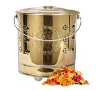 Genérico Burning Barrels - Hot Burning Containers ¦ Portable Barrel with Fire Container Hook and Liner Stainless Trash Cage for Fallen Leaves Garbage Outdoor Can Accessories Trash Container