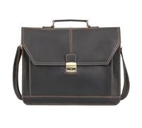 Genérico Business Bag Genuine Leather Briefcase，Compatible For 15 Inch Notebook PC Computer Cowhide Messenger Bags(Dark Brown)