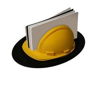 Genérico Business Card Holder Stand | 3D Printed Engineer Hard Hat Novelty | Business Card Desk Holder | For Office Desk Trade Show Booth Conference Room Corporate Lobby Networking Event