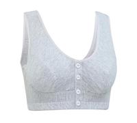 Genérico Bustier Long Women Front Thin Cotton Underwear Body Faux Leather, gris, A