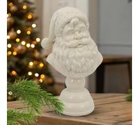 Genérico Busto de Papá Noel, Estatua de Cabeza de Papá Noel Blanca, estatuilla de Papás Noels de Medio Cuerpo de Resina, decoración navideña para el hogar para estantería de Mesa, Dormitorio, Oficina