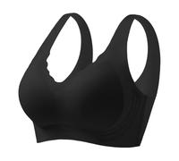Genérico Busto en Pie Sujetadores de Alto Apoyo para Mujeres, Correa Ajustable, Cobertura Completa, Cómoda, Sin Armaduras, Inalámbrica Leggings Embarazo, Le Noir, M
