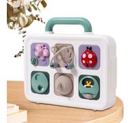 Genérico Busy Cube Sensory Toys - Jouet Sensoriel Interactif 23,5 X 21 Cm, Jouets Éducatifs 6 En 1, Explorez Les De Puzzle D'animaux, Jouets D'apprentissage Coulissants Pour Garçons Et Filles