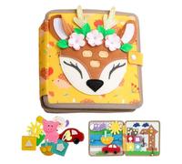 Genérico Busy Toy Felt Book Kid, Early Education Sensory Activity Game, Development Board for Cradle, Travel, Living Room, Bedroom, Quiet Playing, Interactive Learning and Fine Motor Skills