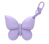 Genérico Butterfly Shape Lip Gloss Holder, Portable Lip Balm Travel Case, 8cm/2.36inch Protective Sleeve with Silicone Keychain, Aesthetic Makeup Accessory for Women Teens Backpack Keychain