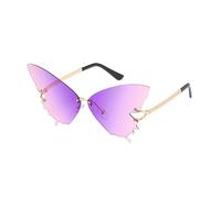 Genérico Butterfly Sunglasses for Women, Frameless Oversized Fashion Eyewear with UV400 Protection, Trendy Anti-Glare Glasses for Travel Beach Outfits Summer Vacations OutdoorStyle, Lavender
