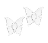 Genérico Butterfly Vase 2 Pieces Clear Acrylic Bouquet Arrangements | Floral Vase for Living Room Home Kitchen Wedding Party Entryway Nightstand Table Desk