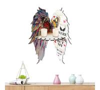 Genérico Butterfly Wing Corner Shelf, Angel Wing Floating Display Stand, Boho Storage Rack, Decorative Decor for Living Room, Bedroom, Unique Shelving for Home Interiors, 13.2x3.94x12.79in