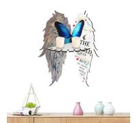 Genérico Butterfly Wing Corner Shelf, Butterfly Shaped Angel Wing, 13.2x3.94in Divider Display Stand, Floating Storage Rack, Boho Home Wall Decor for Living Room and Bedroom Decoration