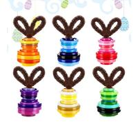 Genérico Button Bunny Ornament Craft Kit - ABS 6 Piece 8x6cm | Easter Decoration Set | Multicolor DIY Holiday Hanging Decor Party School Home Apartment Family Gathering Seasonal Display Use
