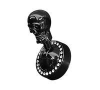 Generico Button Start Car Shift Knob, Gothic Metal Skull Universal Lever, Aluminum Alloy with Push Start Button Cover, Car Interior Decoration Accessory, Compatible with Trucks SUVs RVs Boats