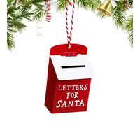 Genérico Buzón Navideño - Buzón Colgable Cartas para Santa | Pequeñas Piezas para Árbol, Cajita Postal, Colgantes | Colgable, Decoración Vintage para Árbol