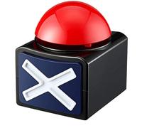 Genérico Buzzer-Taste - Spielantwort-Buzzer | Lustige Party-Spielantwort-Buzzer-Tasten | Spieleshow-Buzzer mit Licht und Alarmton für Streiche, Familienspiele, Club-Karneval