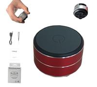 Genérico Buzzgo Speaker, Buzzgo Bluetooth Mini Speaker Bone Conduction, Mini Magnetic, Waterproof, Portable Wireless with Suction Cup (Red)