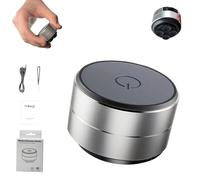 Genérico Buzzgo Speaker, Buzzgo Bluetooth Mini Speaker Bone Conduction, Mini Magnetic, Waterproof, Portable Wireless with Suction Cup (Silver)