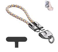 Genérico C to C 240w Charging Cable with Wearable Bracelet Design, Data Transfer & Phone Charger, Portable Fashion Fast Charger Cable, for Laptop, Tablet, Smart Phone (Colorful1,0.3m)