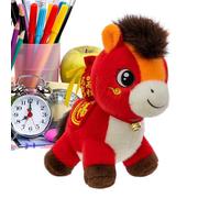 Genérico Caballo de Año Nuevo Chino, decoración suave y linda estilo chino - juguete de caballo de peluche | para mesas escaparate casa salón oficinas cafés librerías sofás bibliotecas escaparate