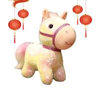 Genérico Caballo de Peluche,15 cm Muñecos De Felpa Coleccionables con Lentejuelas | 2026 Año del Caballo Animal De Peluche | para Año Nuevo Chino Hogar Aula Guardería Viaje Y