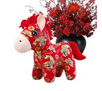 Genérico Caballo De Peluche | Abrazable Tierno Suave Amigable con La Piel | Animal De Peluche del Año del Caballo Chino,para Niños Niñas Hermanas Amigos Coleccionistas Novia Sofá Cama Sofá Escritorio