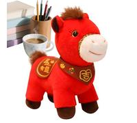 Genérico Caballo de peluche - Adorable Año Nuevo Chino 2026 Año del Caballo - Figura de animal de peluche | para niño, salón, dormitorio, estantería, sala de estudio, dormitorio
