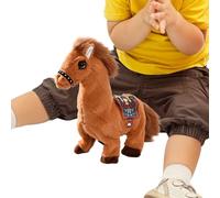 Genérico Caballo De Peluche,Figuras Interactivas Eléctricas - Peluche Caballo Pequeño - para Niños, Niñas, Bebés Y Niños Pequeños, Montar A, Granja Y Fiesta