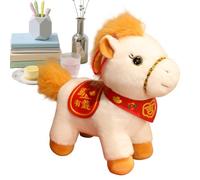 Genérico Caballo de Peluche,Figurina De Felpa del Año del Caballo 2026 | Decoración De Animales De Peluche para Sofá | para Mujeres Hombres Niños Sala Dormitorio Mesa Guardería Coche Sofá