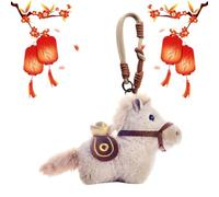 Genérico Caballo de Peluche | Figurita Coleccionable Colgante de Muñeca - con Cordón y Llavero de Peluche para Colgar - para Adultos y Niños Regalo de Cumpleaños Navidad y Año Nuevo 2026 Detalle