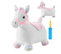 Genérico Caballo Saltador, Juguete Inflable de Caballo Saltarín para Saltar, Muñeco de Peluche para Entrenamiento de Equilibrio para Niños de 2 a 5 Años para Parque Infantil, Jardín, Sala de Juegos y