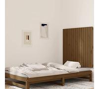 Genérico Cabecero Cama Pared Madera Maciza Pino marrón Miel 95,5x3x90 cm,Mobiliario,Camas y Accesorios,Cabeceros y pies de cama-824886