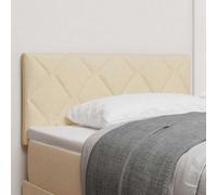 Genérico Cabecero con Luces de Tiras LED con cabecera Crema 100 cm Tela,Mobiliario,Camas y Accesorios,Cabeceros y pies de Cama,Crema,6.28 KG,3338205