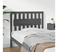 Genérico Cabecero de Cama Madera Maciza de Pino Gris 105,5x4x100 cm,Camas y Accesorios,Cabeceros y pies de cama-818557