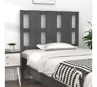 Genérico Cabecero de Cama Madera Maciza de Pino Gris 105,5x4x100 cm,Mobiliario,Camas y Accesorios,Cabeceros y pies de cama-817977