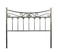 Genérico Cabecero de forja para Cama de 150 cm | Cabezal Matrimonio | Modelo Coín. (157 cm) Aprox Producto Artesanal | El Herrero (Negro con Pátina Oro)