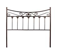 Genérico Cabecero de forja para Cama de 150 cm | Cabezal Matrimonio | Modelo Coín. (157 cm) Aprox Producto Artesanal | El Herrero (Negro con Pátina Cobre)