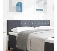 Genérico Cabecero LED Argyle con cabecera Gris Oscuro 144 cm Terciopelo,Mobiliario,Camas y Accesorios,Cabeceros y pies de Cama,Gris,10.3 KG,3338060